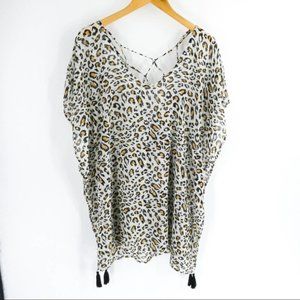Palisades Beach Club | Women’s Animal Print Swimsuit Cover Up, XS/S, NWT